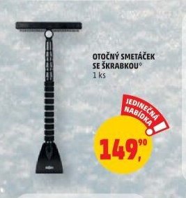 Otočný smetáček se škrabkou