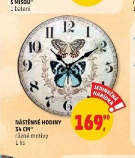 NÁSTĚNNÉ HODINY 34 CM