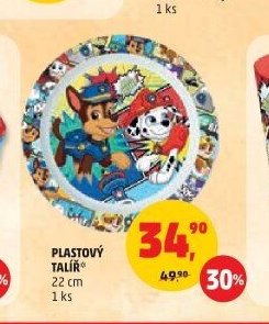 PLASTOVÝ TALÍŘ