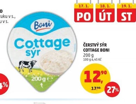 Čerstvý sýr Cottage Boni