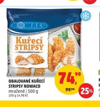 Obalované kuřecí stripsy Nowaco