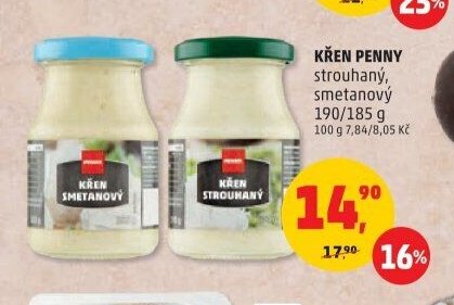 Křen Penny smetanový/strouhaný