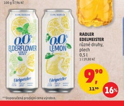 RADLER EDELMEISTER různé druhy, plech