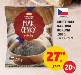 Mletý mák Karlova Koruna
