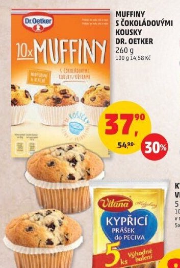 Muffiny s čokoládovými kousky Dr. Oetker