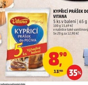 Kypřicí prášek do pečiva Vitana