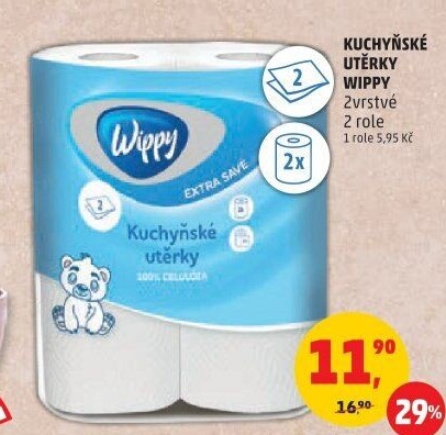 Utěrky kuchyňské 2vrstvé Wippy