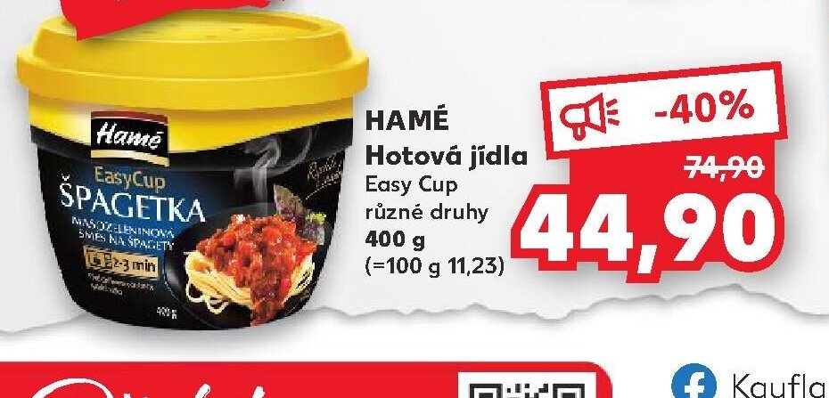 HAMÉ Hotová jídla Easy Cup
