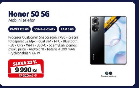Honor 50 5G Mobilní telefon