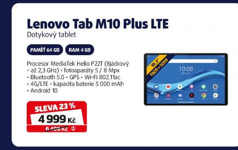Lenovo Tab M10 Plus LTE Dotykový tablet