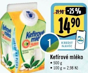 Kefírové mléko neochucené Mlékárna Valašské Meziříčí