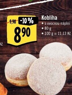 Kobliha s ovocnou náplní