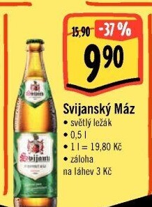 Pivo světlý ležák 11° Svijanský Máz Svijany