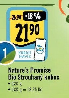 Nature’s Promise Bio Strouhaný kokos