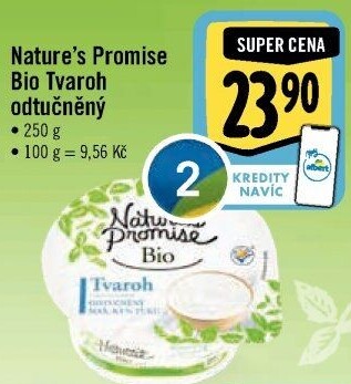 Tvaroh odtučněný bio Nature'