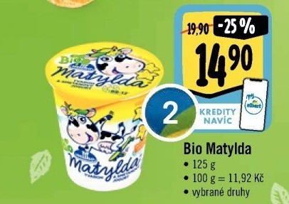 Tvaroh s jogurtem bio Matylda Milko
