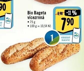 Bageta vícezrnná bio
