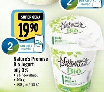 Bílý jogurt 3% Bio Nature'