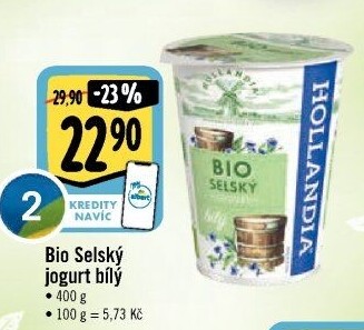 Bílý jogurt selský bio Hollandia