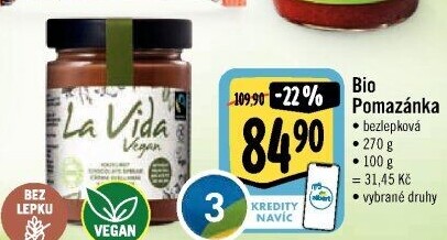 Čokokrém bez lepku La Vida Brinkers