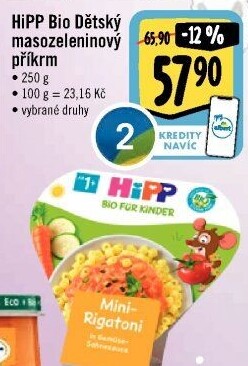 Hotové pokrmy bio HiPP