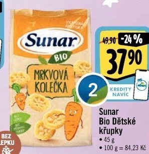 Křupky zeleninové bio Sunar