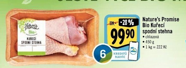 Kuřecí stehna bio Nature'