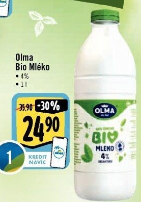 Mléko čerstvé Bio Olma - 4% plnotučné