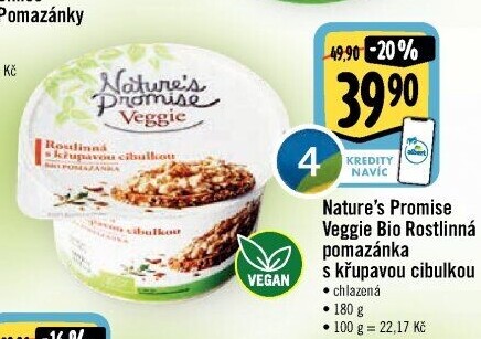 Pomazánka s křupavou cibulkou Veggie Bio Nature'
