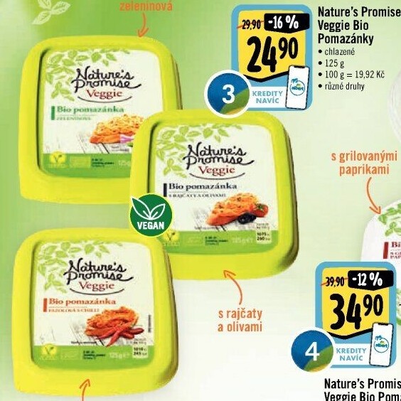 Pomazánky Veggie Bio Nature'