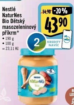 Příkrm masozeleninový bio NaturNes Nestlé