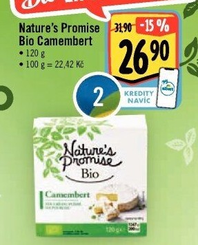 Sýr Camembert bio Nature'