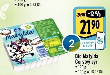 Sýr čerstvý bio Matylda Milko