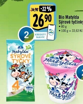 Sýrové tyčky bio Matylda Milko