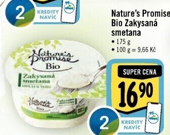 Zakysaná smetana bio Nature'