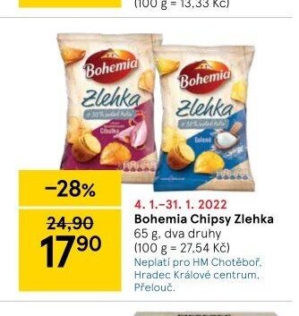 Bohemia Chipsy Zlehka