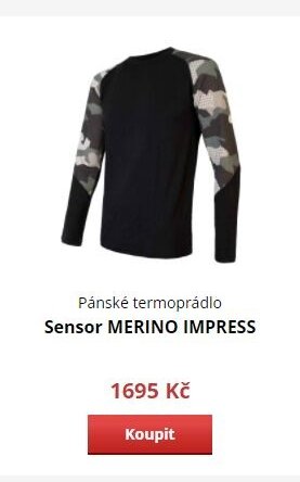 Pánské termoprádlo Sensor MERINO IMPRESS