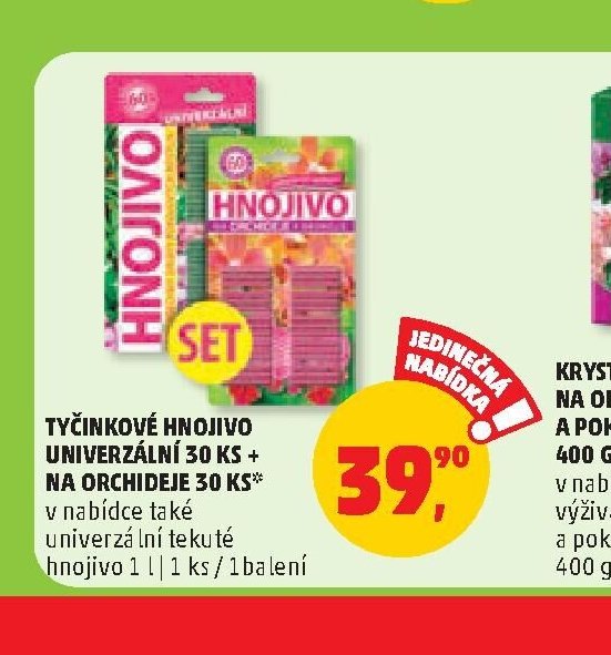 Tyčinkové hnojivo univerzální / na orchideje