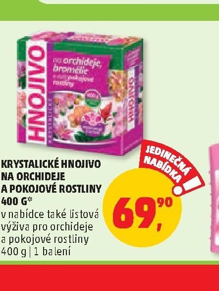 Krystalické hnojivo na orchideje a pokojové rostliny