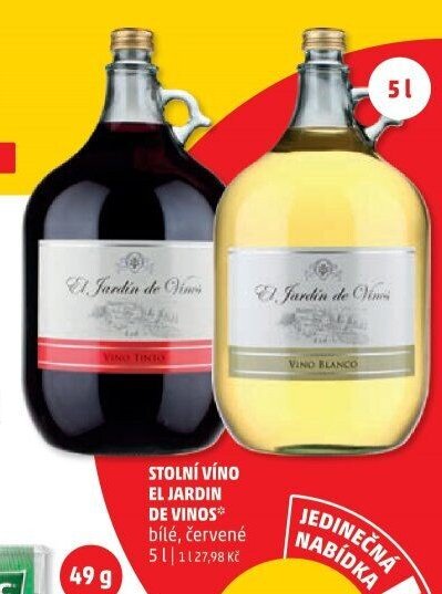 STOLNÍ VÍNO EL JARDIN DE VINOS