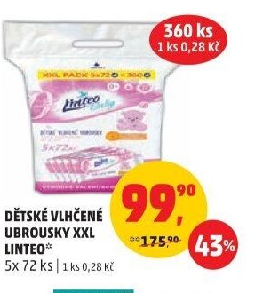 Dětské vlhčené ubrousky XXL Linteo