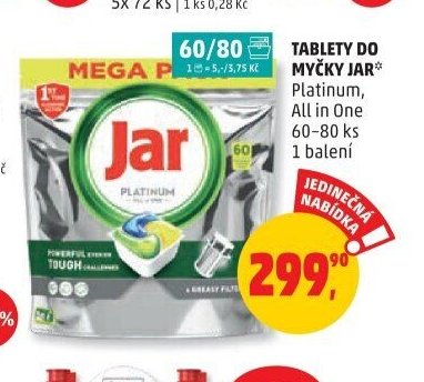 Tablety do myčky Jar Platinum