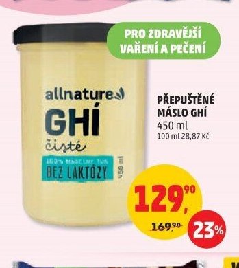 Přepuštěné máslo Ghí