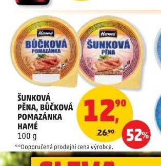 Šunková pěna, Bůčková pomazánka Hamé