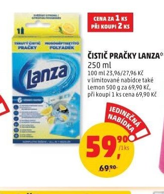 ČISTIČ PRAČKY LANZA 250 ml