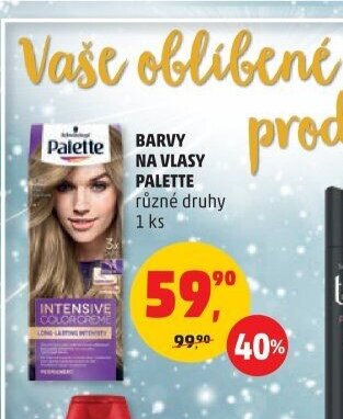 BARVY NA VLASY PALETTE