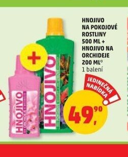 Hnojivo na pokojové rostliny 500 ml + hnojivo na orchideje 200 ml
