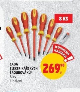 SADA ELEKTRIKÁŘSKÝCH ŠROUBOVÁKŮ