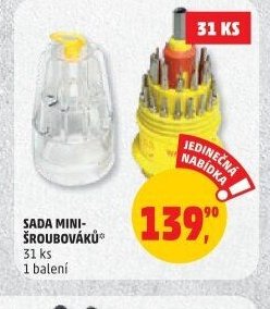 SADA MINI-ŠROUBOVÁKŮ