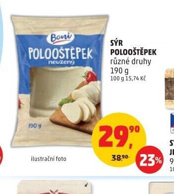 Sýr polooštěpek různé druhy